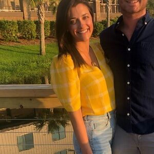 Yellow Plaid Blouse